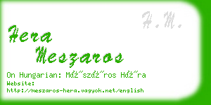 hera meszaros business card
